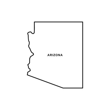 Arizona haritası simgesi. Arizona simge vektörü