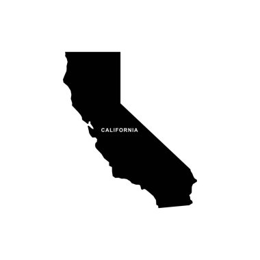 Kaliforniya harita ikonu. California simge vektörü