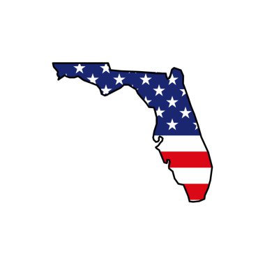 Florida harita ikonu. Florida simge vektörü
