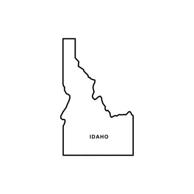 Idaho harita simgesi. Idaho simge vektörü