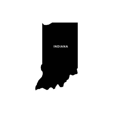 Indiana harita simgesi. Indiana simge vektörü
