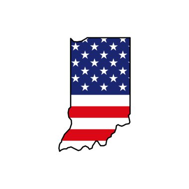 Indiana harita simgesi. Indiana simge vektörü