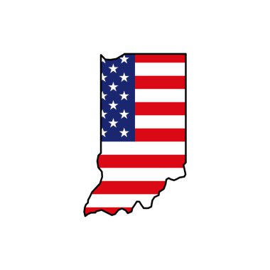 Indiana harita simgesi. Indiana simge vektörü