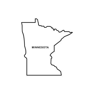 Minnesota harita simgesi. Minnesota simge vektörü
