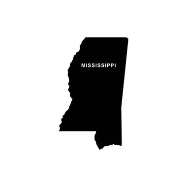 Mississippi harita simgesi. Mississippi simge vektörü