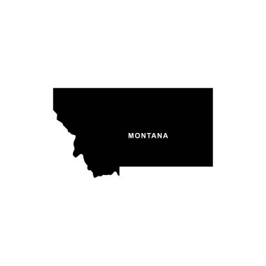 Montana harita simgesi. Montana simge vektörü