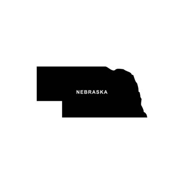 Nebraska harita simgesi. Nebraska simge vektörü