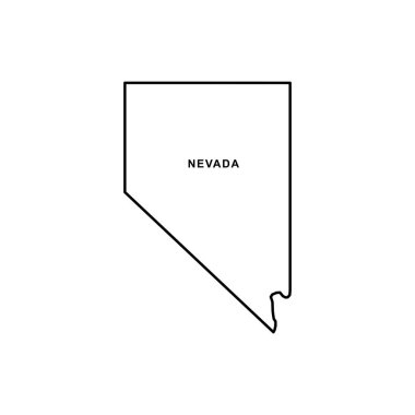 Nevada harita simgesi. Nevada simge vektörü