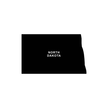 Kuzey Dakota harita simgesi. Kuzey Dakota simge vektörü