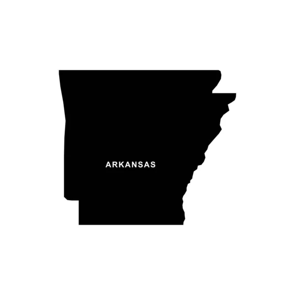Icono Mapa Arkansas Arkansas Icono Vector — Vector de stock