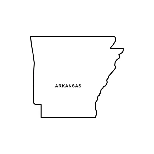 Icône Carte Arkansas Arkansas Icône Vecteur — Image vectorielle