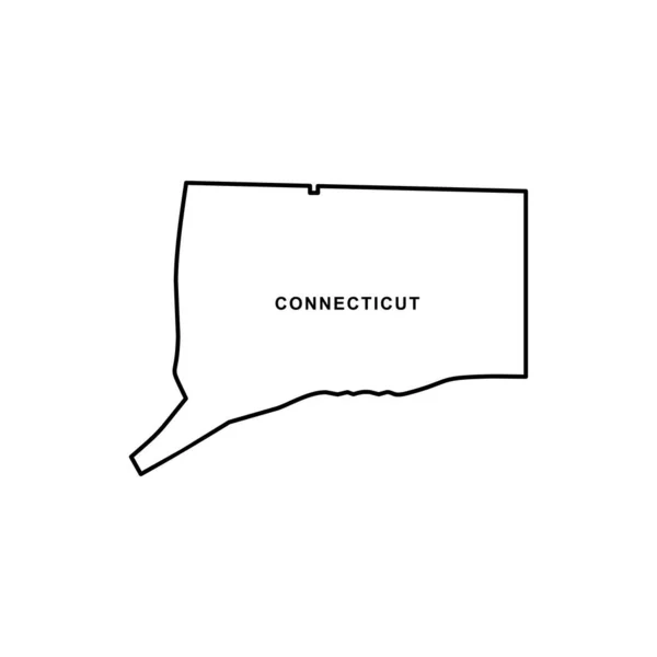 Ікона Карти Коннектикуту Коннектикут Іконний Вектор — стоковий вектор