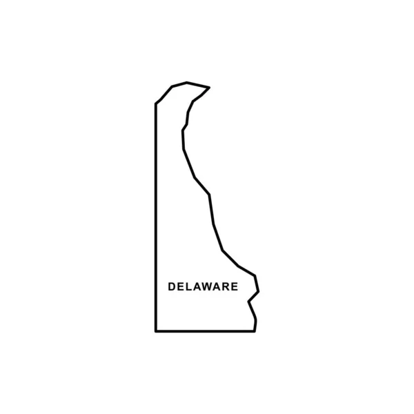 Delaware Map Icon Delaware Icon Vector — Stock Vector