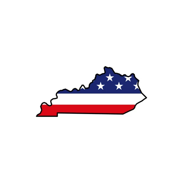 Icono Mapa Kentucky Kentucky Icono Vector — Archivo Imágenes Vectoriales
