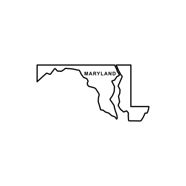 メリーランド州地図のアイコン メリーランド州のアイコンベクトル — ストックベクタ