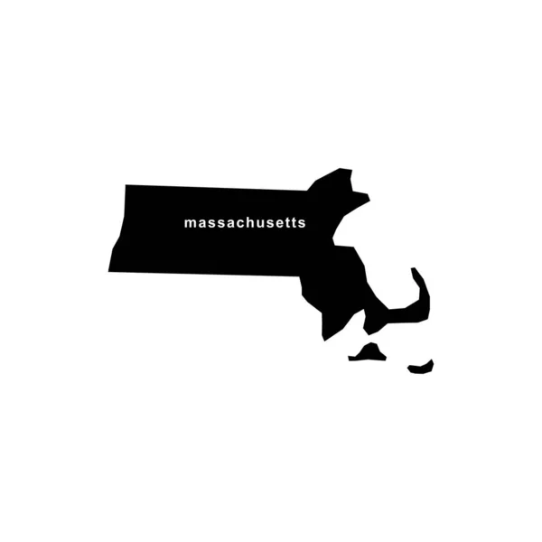 Ikona Mapy Massachusetts Vektor Ikony Massachusetts — Stockový vektor