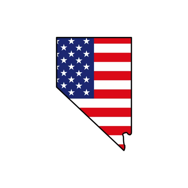 Nevada Térkép Ikon Nevada Ikon Vektor — Stock Vector