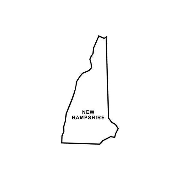 Иконка Карты Нью Гэмпшира Нью Гемпширский Вектор — стоковый вектор