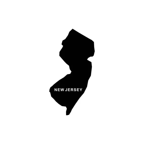 New Jersey Térkép Ikon New Jersey Ikon Vektor — Stock Vector