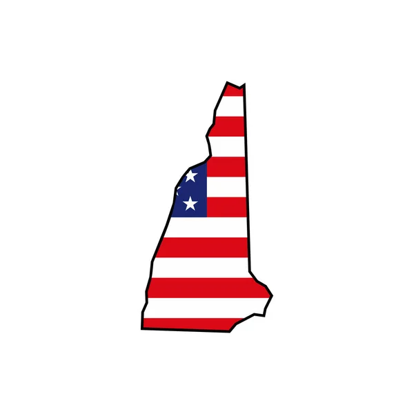 Icône Carte New Hampshire Vecteur Icône New Hampshire — Image vectorielle