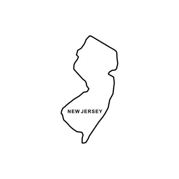 New Jersey Map Icon New Jersey Icon Vector — Stock Vector