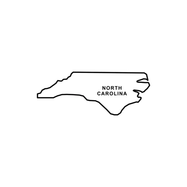 Ikona Mapy Severní Karolíny Vektor Ikon Severní Karolíny — Stockový vektor