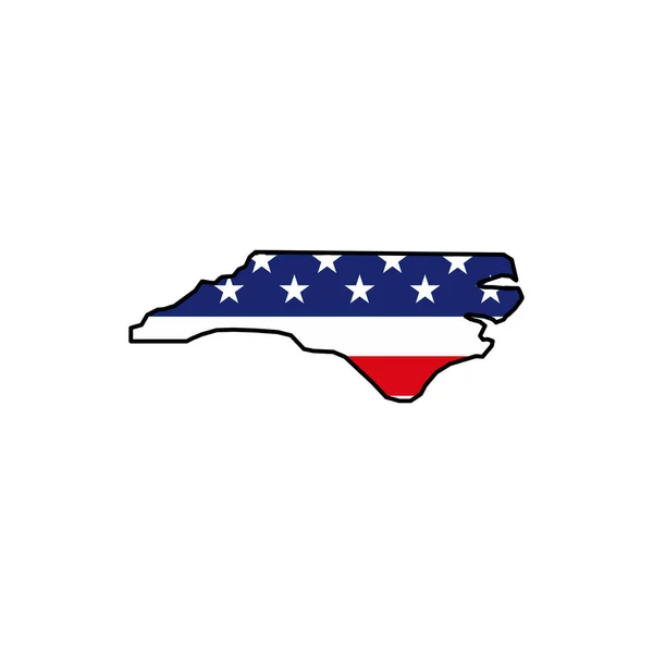Ikona Mapy Północnej Karoliny Wektor Ikony Kolędy Północnej — Wektor stockowy