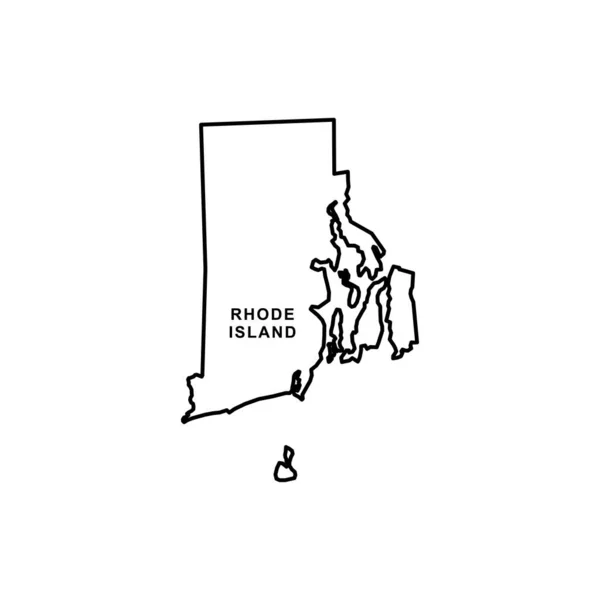 Rhode Island Térkép Ikon Rhode Island Ikon Vektor — Stock Vector