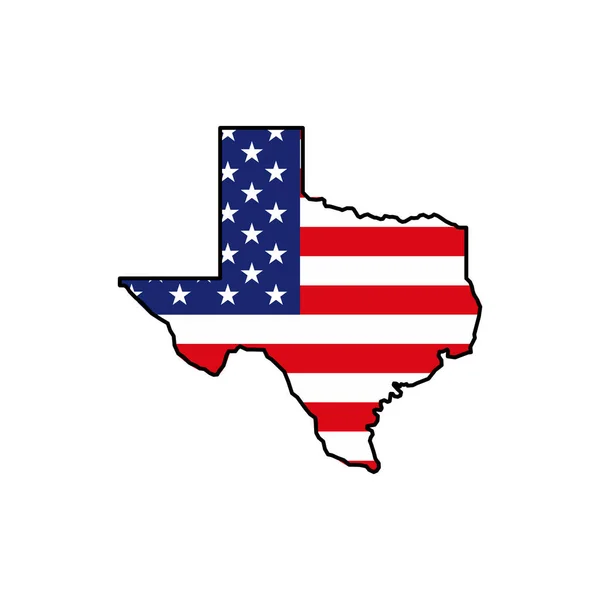 Ikona Mapy Texasu Texaský Vektor Ikon — Stockový vektor