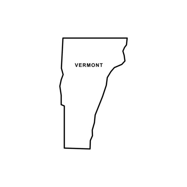 Icono Mapa Vermont Vermont Icono Vector — Archivo Imágenes Vectoriales