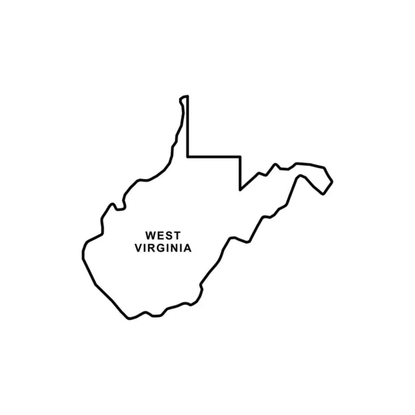 West Virginia Map Icon West Virginia Icon Vector — Stock Vector