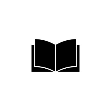 Kitap ikonu. Açık kitap işareti ve sembol. Kitap simgesi