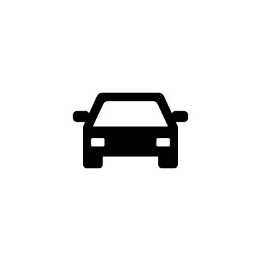 Araba ikonu. Araba işareti ve sembol. küçük sedan