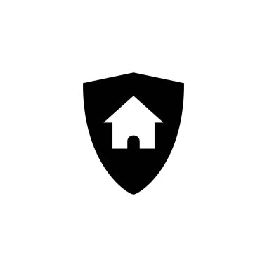 Ev sigortası ikonu. ev koruma işareti ve sembol