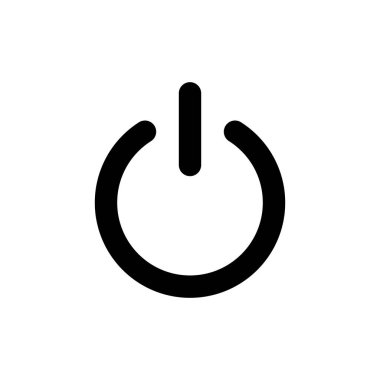 Güç simgesi. Güç Anahtarı işareti ve sembolü. Elektrik gücü.