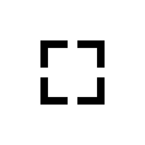 Vollbild Icon Erweitern Sie Auf Vollbild Zeichen Und Symbol Pfeil — Stockvektor