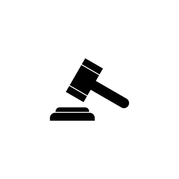 Gavel Icon Judge Gavel Sign Symbol Law Icon Auction Hammer — Stock Vector