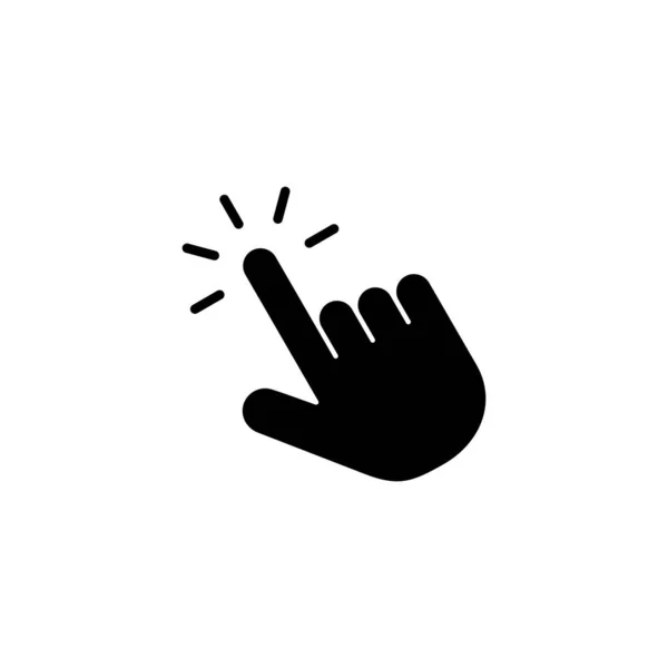 Klicken Sie Hand Auf Das Symbol Zeiger Und Symbol Hand — Stockvektor