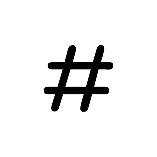 Ícone Hashtag Hashtag Sinal Símbolo — Vetor de Stock