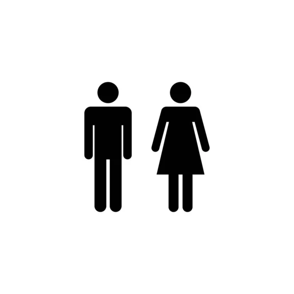 Ikona Mężczyzny Kobiety Męski Żeński Znak Symbol Dziewczyny Chłopcy — Wektor stockowy