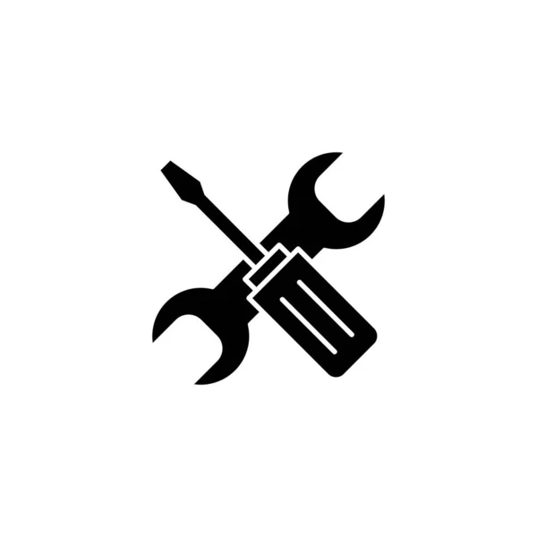 Reair Tools Icon Знак Инструмента Символ Установка Значка Ключ Отвёртка — стоковый вектор