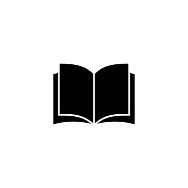 Kitap ikonu. Açık kitap işareti ve sembol. Kitap simgesi