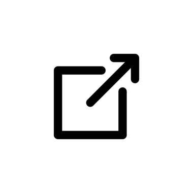 Dış bağlantı simgesi. bağlantı işareti ve sembol. hiper bağlantı sembolü