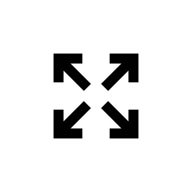 Tam Ekran Simgesi. Tam ekran işareti ve simgeye genişlet. Oklar sembolü