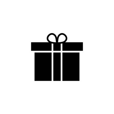Hediye ikonu. Hediye işareti ve sembol. doğum günü hediyesi