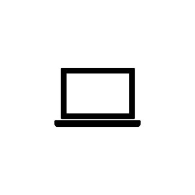 Dizüstü bilgisayar simgesi. bilgisayar işareti ve sembol