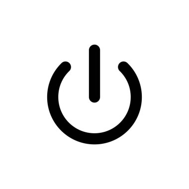 Güç simgesi. Güç Anahtarı işareti ve sembolü. Elektrik gücü.