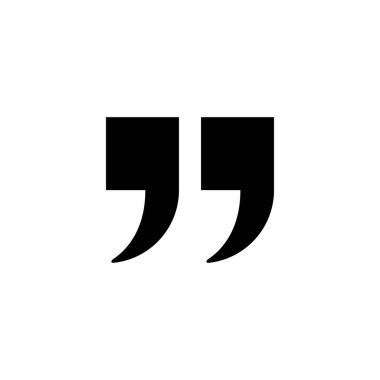 Quote icon. Quotation mark sign and symbol clipart