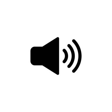 Sözcü simgesi. Ses düzeyi ve sembol. Hoparlör ikonu. ses sembolü