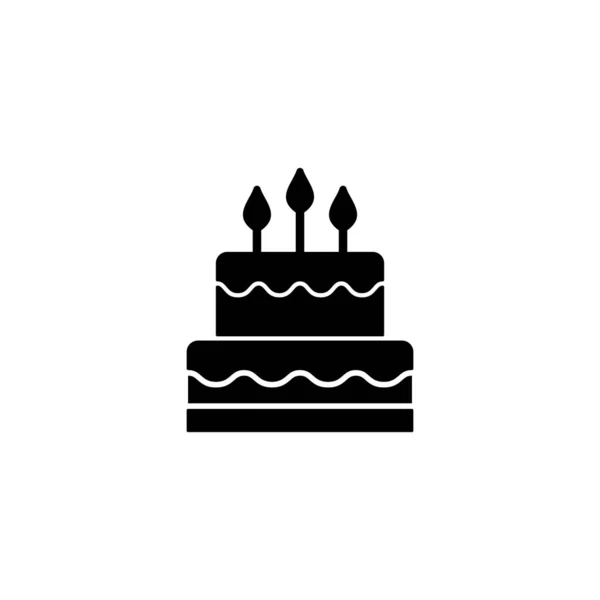 Піктограма Торта Торт Знак Символ Піктограма Торта День Народження — стоковий вектор